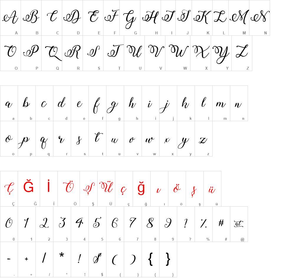 White Festive font